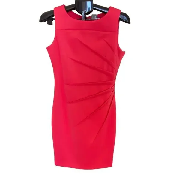 calvin klein starburst dress coral satin Calvin Klein | Dresses | Calvin Klein Sleeveless Sheath Dress In Coral  Starburst Size P New With Tags